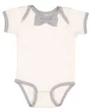 Rabbit Skins 4407 Baby Rib Infant Bow Tie Bodysuit NATURAL HTH/ HTH