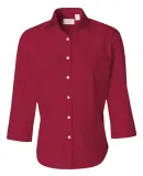 Van Heusen 13V0527 Women's Three-Quarter Sleeve Ba Scarlet