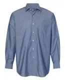 Van Heusen 13V0465 Chambray Spread Flex Collar Shi New Navy