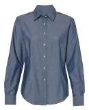 Van Heusen 13V0466 Women's Chambray Spread Collar  New Navy