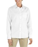 Dickies FL136 Ladies' Long-Sleeve Stretch Poplin S WHITE