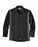 Dickies LL524 Unisex Industrial Color Block Long-S BLACK/ CHARCOAL