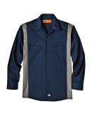 Dickies LL524 Unisex Industrial Color Block Long-S DARK NAVY/ SMOKE