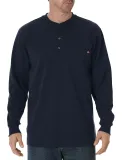 Dickies WL451 Men's Long-Sleeve Heavyweight Henley DARK NAVY