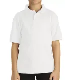 Dickies KS4552 Boy's Short-Sleeve Performance Polo WHITE
