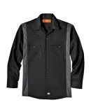 Dickies LL524T 4.5 oz. Industrial Long-Sleeve Colo BLACK/ CHARCOAL