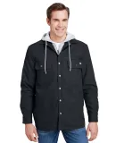 Dickies TJ203 Men's Hooded Duck Quilted Shirt Jack BLACK
