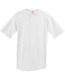 Augusta Sportswear 580 Two Button Baseball Jersey in White