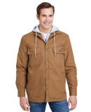 Dickies TJ203 Men's Hooded Duck Quilted Shirt Jack BROWN DUCK