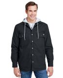 Dickies TJ203 Men's Hooded Duck Quilted Shirt Jack BLACK