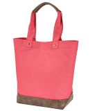 Authentic Pigment AP1921 Canvas Resort Tote in Hibiscus/ brown