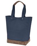 Authentic Pigment AP1921 Canvas Resort Tote in Deep navy/ brown