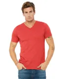 Bella + Canvas 3415 Unisex Triblend V-Neck Short S in Red triblend