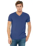 Bella + Canvas 3415 Unisex Triblend V-Neck Short S in Tr royal triblnd