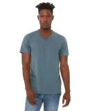 Bella + Canvas 3415 Unisex Triblend V-Neck Short S in Denim triblend