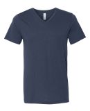 Bella + Canvas 3415 Unisex Triblend V-Neck Short S in Solid navy triblend