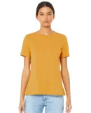 Bella + Canvas 6400 Womens Relaxed Short Cotton Je in Mustard