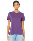 Bella + Canvas 6400 Womens Relaxed Short Cotton Je in Royal purple