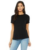 Bella + Canvas 6400 Womens Relaxed Short Cotton Je in Black