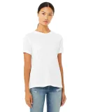 Bella + Canvas 6400CVC Womens relaxed short sleeve in Solid wht blend