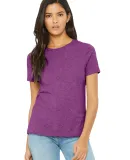 Bella + Canvas 6400CVC Womens relaxed short sleeve in Heather magenta