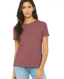 Bella + Canvas 6400CVC Womens relaxed short sleeve in Heather mauve