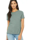 Bella + Canvas 6400CVC Womens relaxed short sleeve in Heather sage