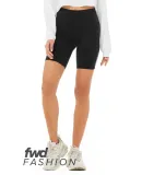 Bella + Canvas 0814 Ladies' High Waist Biker Short in Black