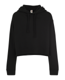 4150 Womens Crop Hoodie in Black