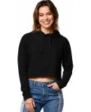 4150 Womens Crop Hoodie in Black