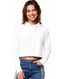 4150 Womens Crop Hoodie in White