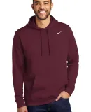 Nike CJ1611  Club Fleece Pullover Hoodie Dark Maroon