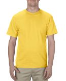 Alstyle 1301 Heavyweight Plain T Shirt by American in Yellow