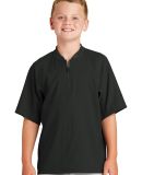 New Era YNEA600     Youth Cage Short Sleeve 1/4-Zi Black