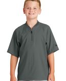 New Era YNEA600     Youth Cage Short Sleeve 1/4-Zi Graphite