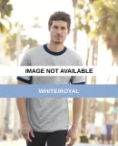 1309 Alstyle Adult Ringer T-Shirt White/Royal