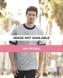 1309 Alstyle Adult Ringer T-Shirt White/Red