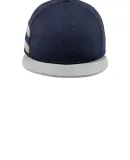 New Era NE408     Shadow Heather Striped Flat Bill Navy SH/Grey