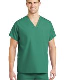 Cornerstone SCRUBTOP Unisex V-neck Scrub Top in Hunter green