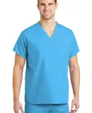 Cornerstone SCRUBTOP Unisex V-neck Scrub Top Turquoise