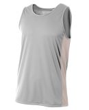 A4 Apparel  Men's Pacer Singlet Silver/White