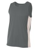 A4 Apparel  Men's Pacer Singlet Graphite/White