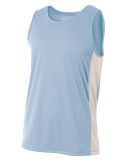 A4 Apparel  Men's Pacer Singlet Lt Blue/White