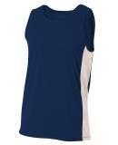 A4 Apparel  Men's Pacer Singlet Navy/White