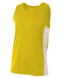 A4 Apparel  Men's Pacer Singlet Gold/White