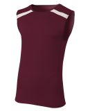 A4 Apparel  Men's Bolt Singlet Maroon White