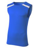 A4 Apparel  Men's Bolt Singlet Royal/White