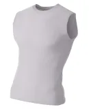 A4 Apparel  Youth Sleeveless Compression Muscle T- SILVER