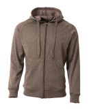 A4 Apparel  Men's Agility Full-Zip Tech Fleece Hoo CHARCOAL HEATHER