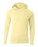 A4 N3409 - Cooling Performance Long Sleeve Hooded  in Light yellow